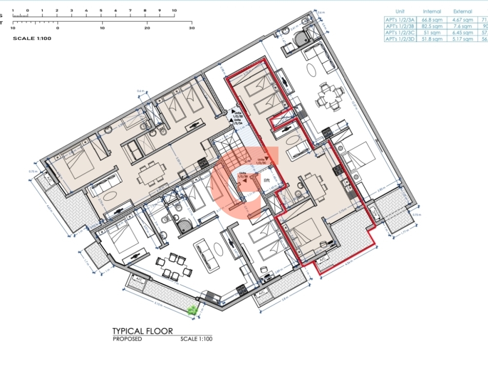 Apt 1,3D